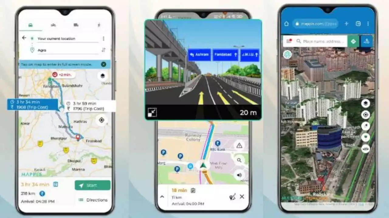 Mappls vs Google Maps