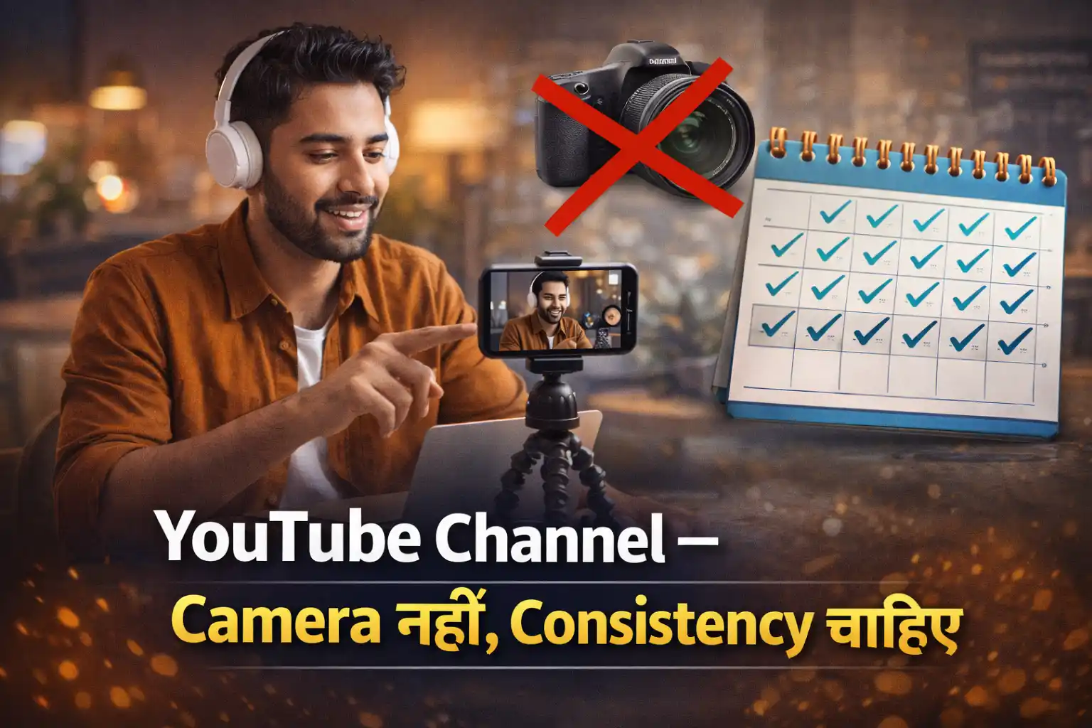 YouTube Channel — Camera नहीं, Consistency चाहिए