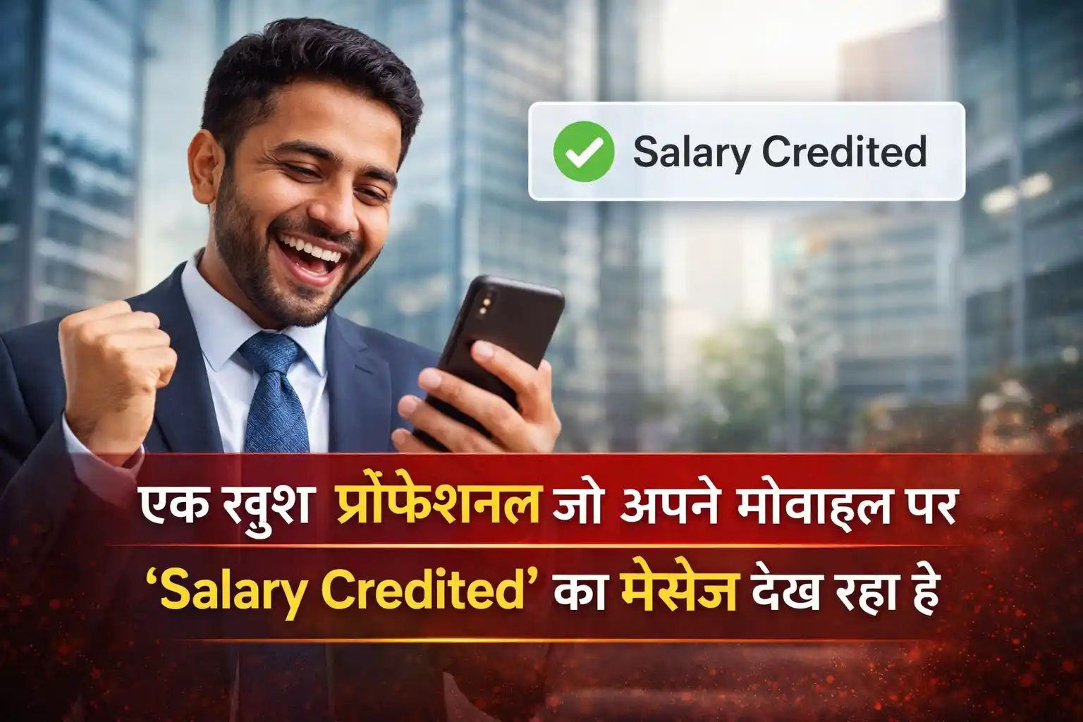 सैलरी अकाउंट में वेतन आने की खुशी और बैंकिंग सुविधाएं।